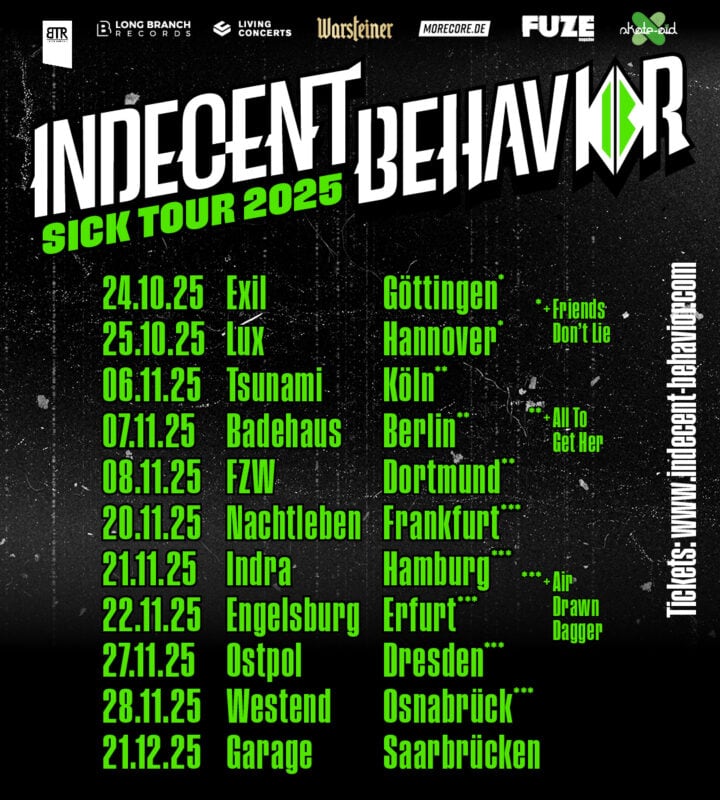 Indecent Behavior lanza su nueva canción Not In A Lifetime 2 Indecent Behavior SICK Tour 2025