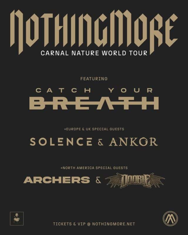 Solence sorprende con el lanzamiento de su nuevo tema "Wish You The Worst" 2 Cartel de la gira de Nothing More 2025