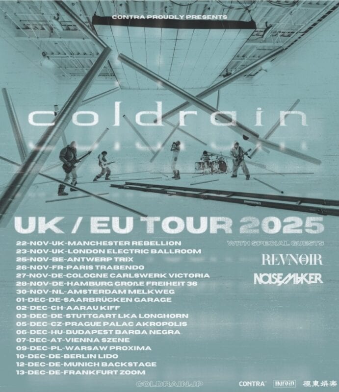 Coldrain lanza su nueva canción Chasing Shadows 2 Coldrain Tour 2025