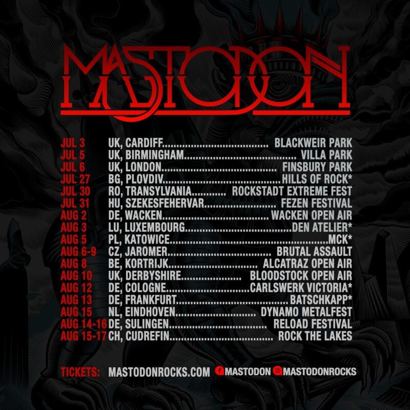 Brent Hinds lanza duras críticas a sus excompañeros de Mastodon 2 Mastodon Tour 2025