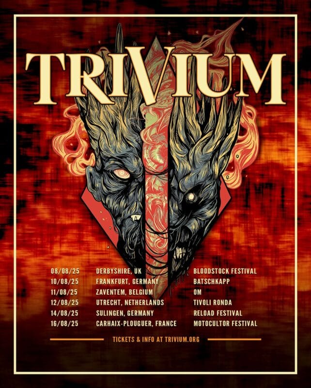 Trivium desvela los detalles de su esperada nueva EP "Struck Dead" 2 Trivium Sommer-Tour 2025